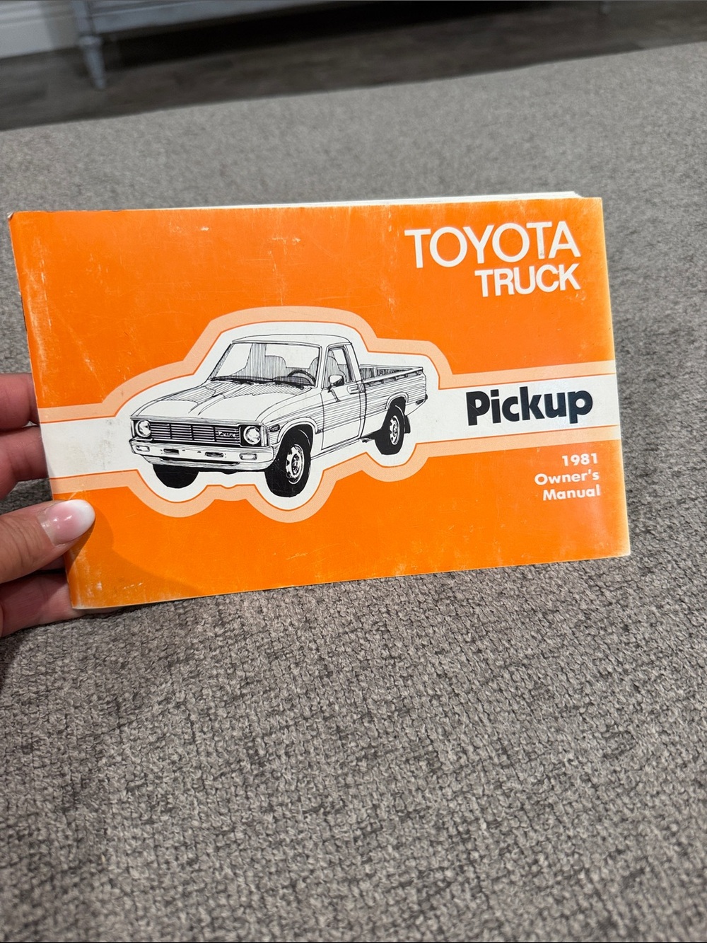 Toyota Truck Pickup Owner's Manual - Orange Cover